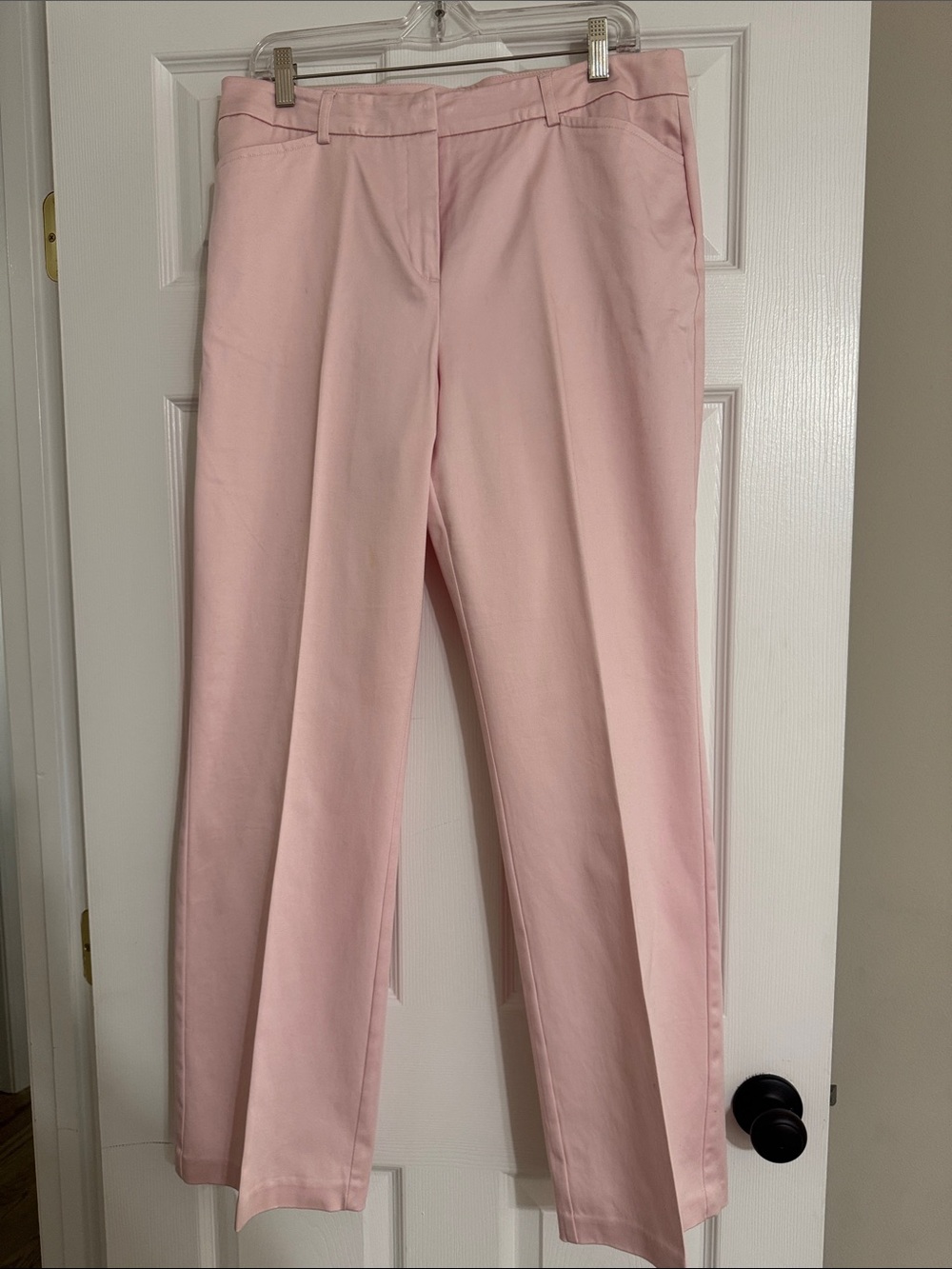 New York & Company Light Pink Straight-Leg Trousers